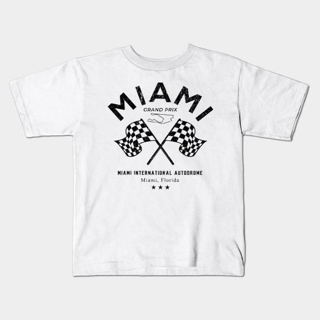 Miami gp Kids T-Shirt by Oonamin